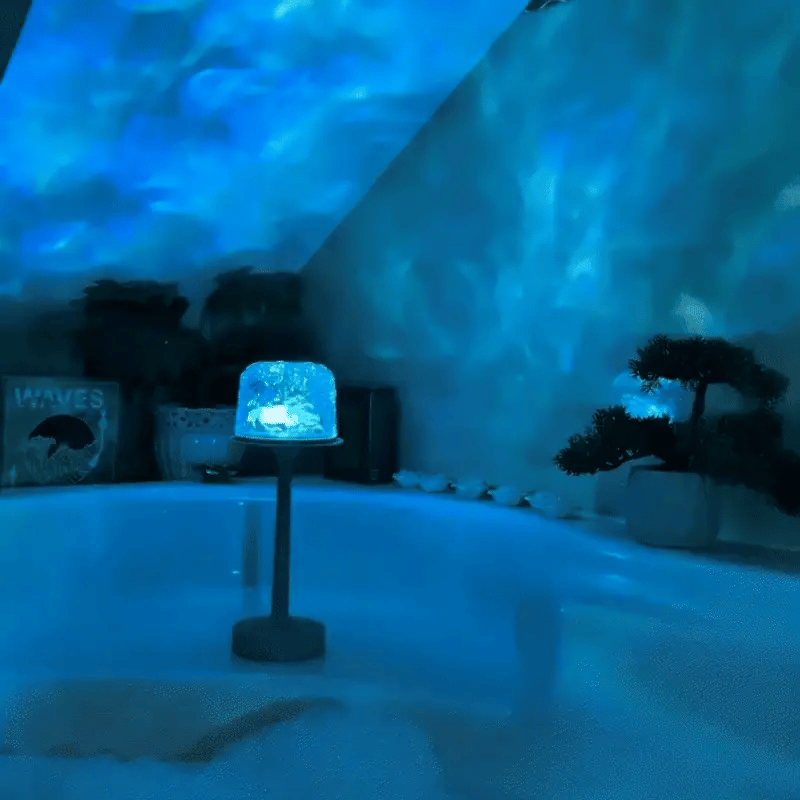 LED Tischlampe mit Wasser-Effekt – Dimmbares Ambient Licht