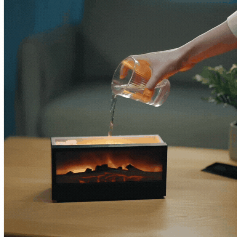 Aroma Diffuser mit Flammenlicht & Fernbedienung
