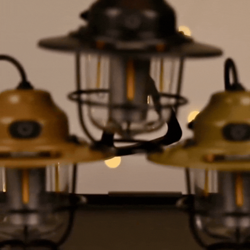 Retro LED Campinglampe – dimmbar & wiederaufladbar