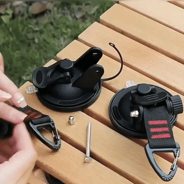 4er Satz Auto Saugnapf-Haken für Camping & Markisen