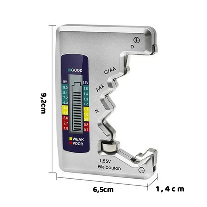 Digitaler Batterietester mit LCD – Schnell & Präzise