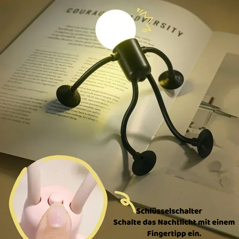 Flexible LED-Nachtleuchte in Humanoidform – Kreative Schreibtischlampe