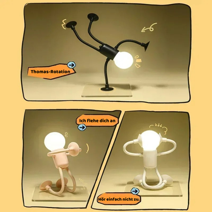 Flexible LED-Nachtleuchte in Humanoidform – Kreative Schreibtischlampe