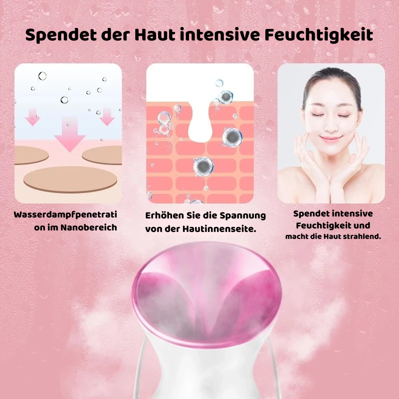 2-in-1 Gesichts Dampfer mit Nano-Dampf & Aromatherapie