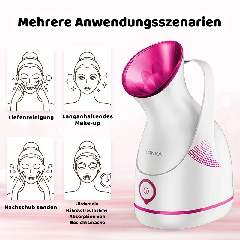 2-in-1 Gesichts Dampfer mit Nano-Dampf & Aromatherapie