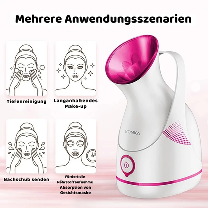 2-in-1 Gesichts Dampfer mit Nano-Dampf & Aromatherapie