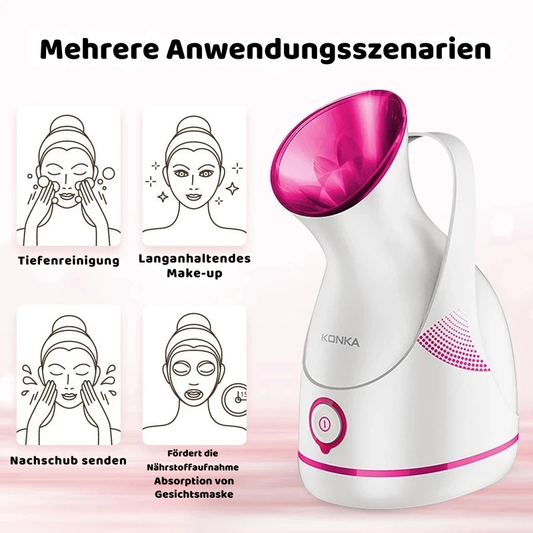 2-in-1 Gesichts Dampfer mit Nano-Dampf & Aromatherapie