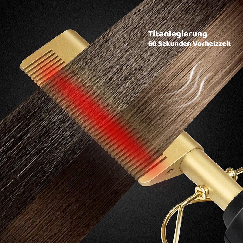 Elektrischer Keramik-Heißkamm zur Haarglättung