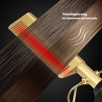 Elektrischer Keramik-Heißkamm zur Haarglättung
