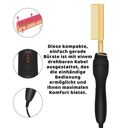 Elektrischer Keramik-Heißkamm zur Haarglättung