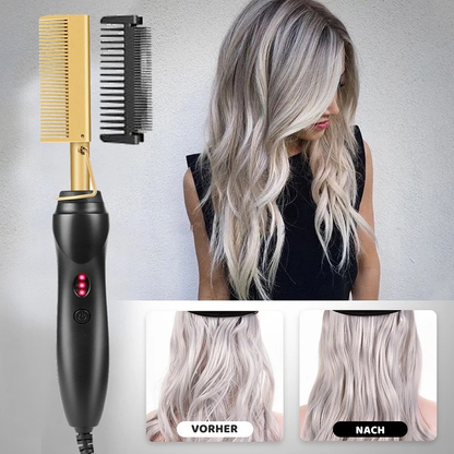 Elektrischer Keramik-Heißkamm zur Haarglättung