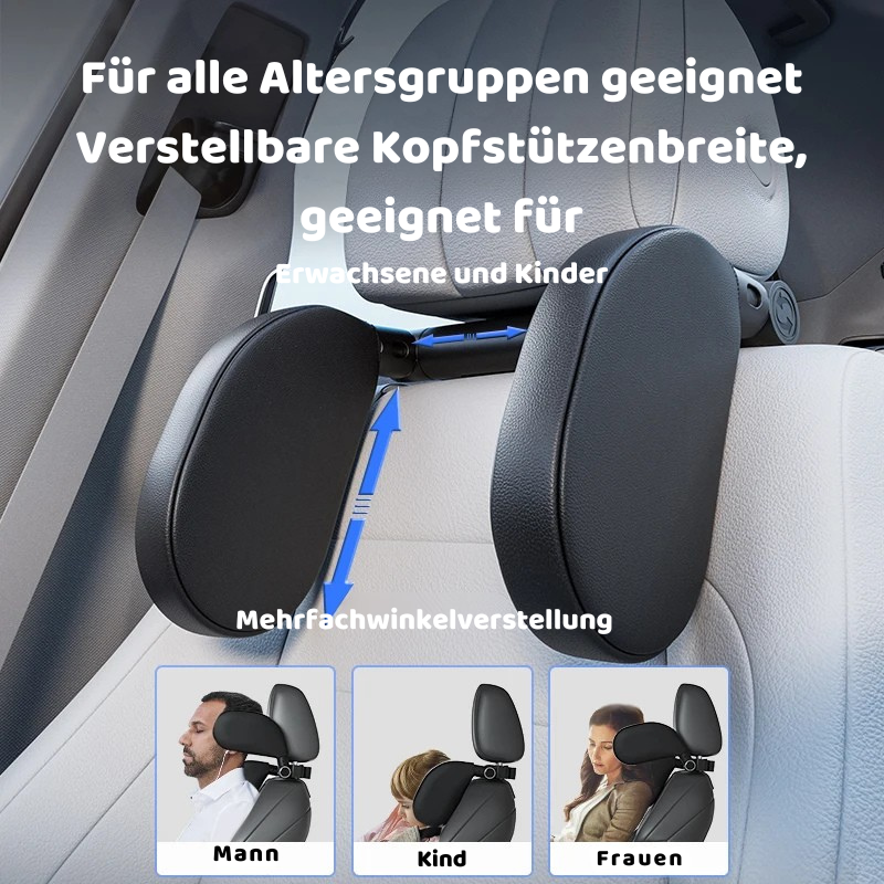 360° Verstellbares Auto Kopfstützen-Kissen aus Erinnerung Schaum
