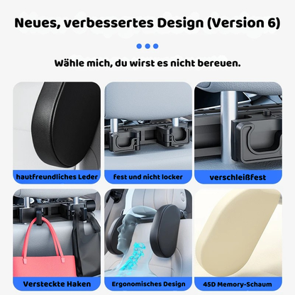 360° Verstellbares Auto Kopfstützen-Kissen aus Erinnerung Schaum