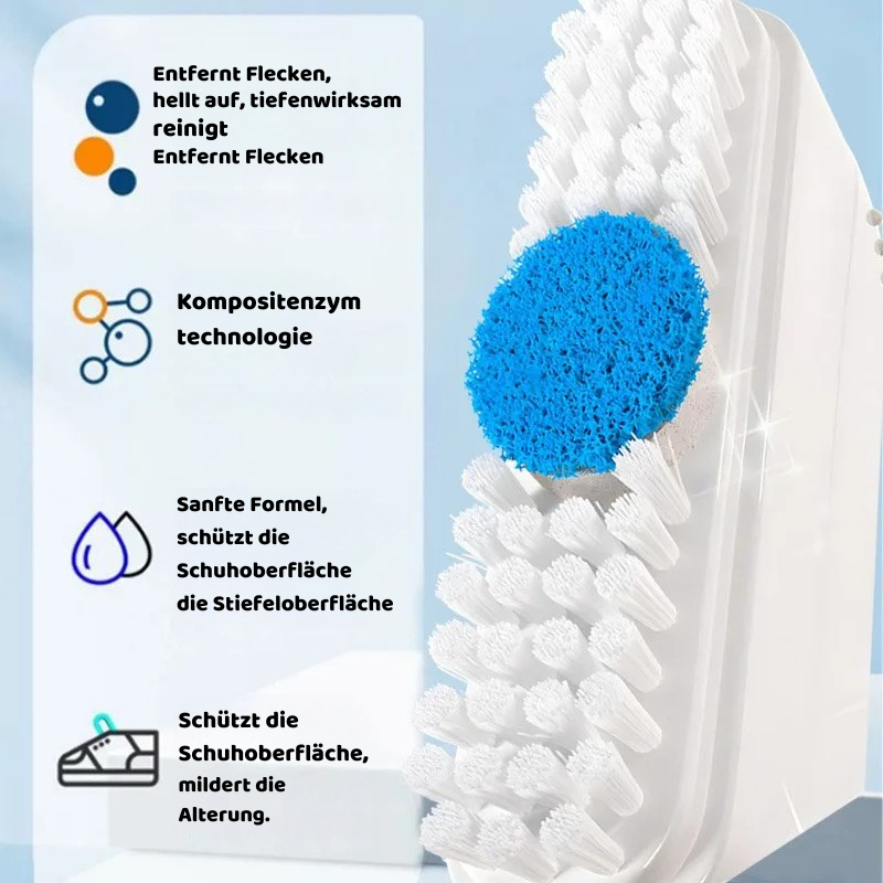 Sneaker Reinigerin Bürste– Wasserlose Reinigung für weiße Schuhe