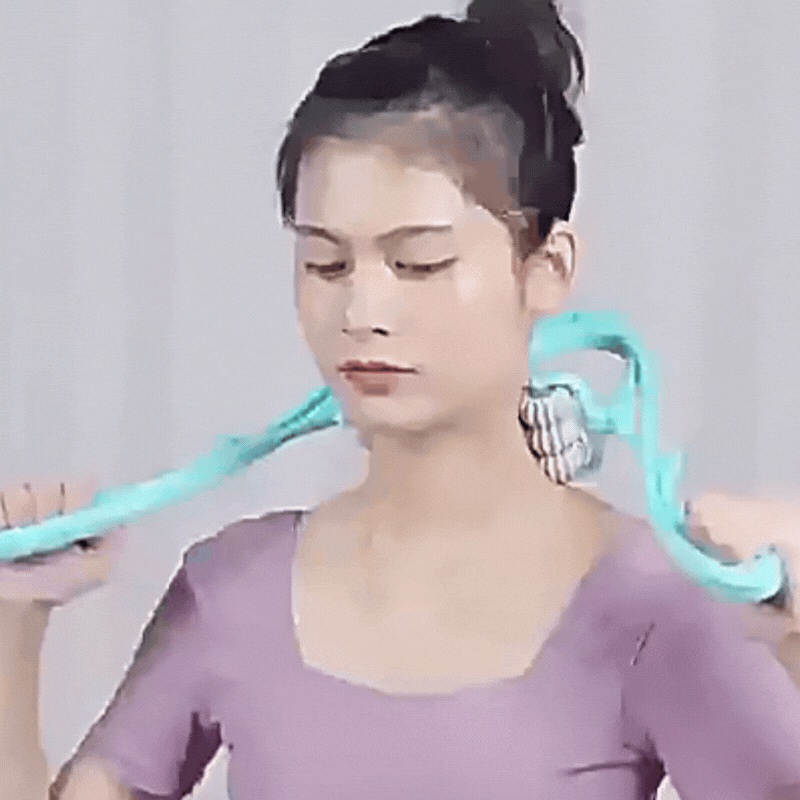 Ergonomischer Nackenmassager mit 6 Rollen für Entspannung
