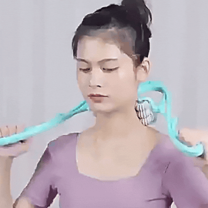 Ergonomischer Nackenmassager mit 6 Rollen für Entspannung