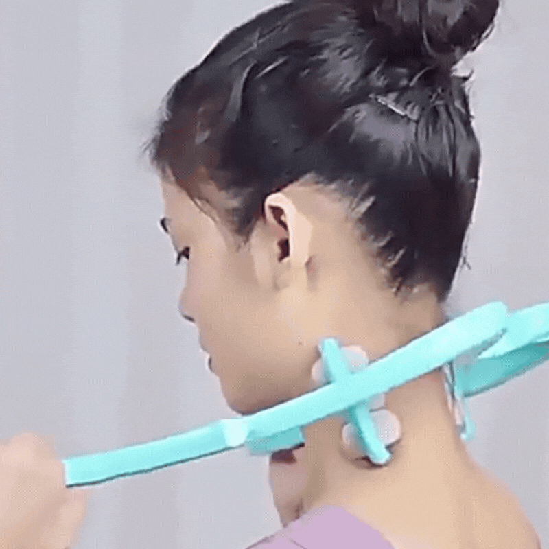 Ergonomischer Nackenmassager mit 6 Rollen für Entspannung