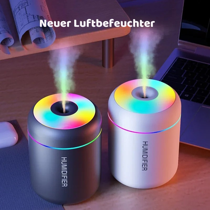 Kompakter Luftbefeuchter mit LED – Perfekt für Zuhause & Auto