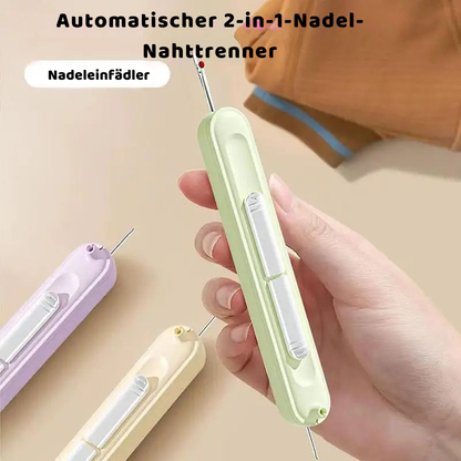 2-in-1 Nähhilfe – Nahttrenner & Nadeleinfädler Tool