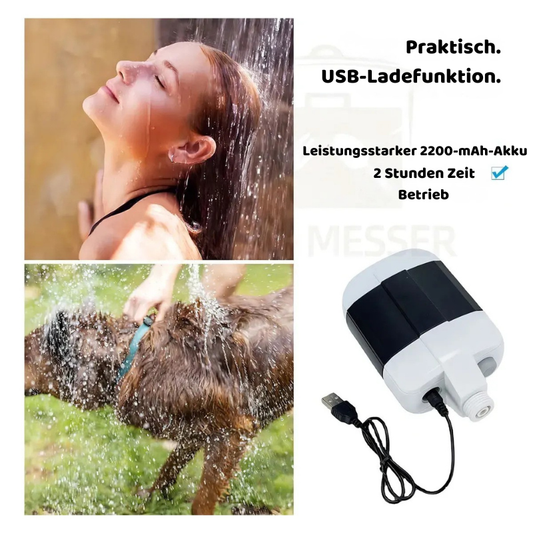 Wiederaufladbare Camping-Duschpumpe – Tragbares Im Freien-System