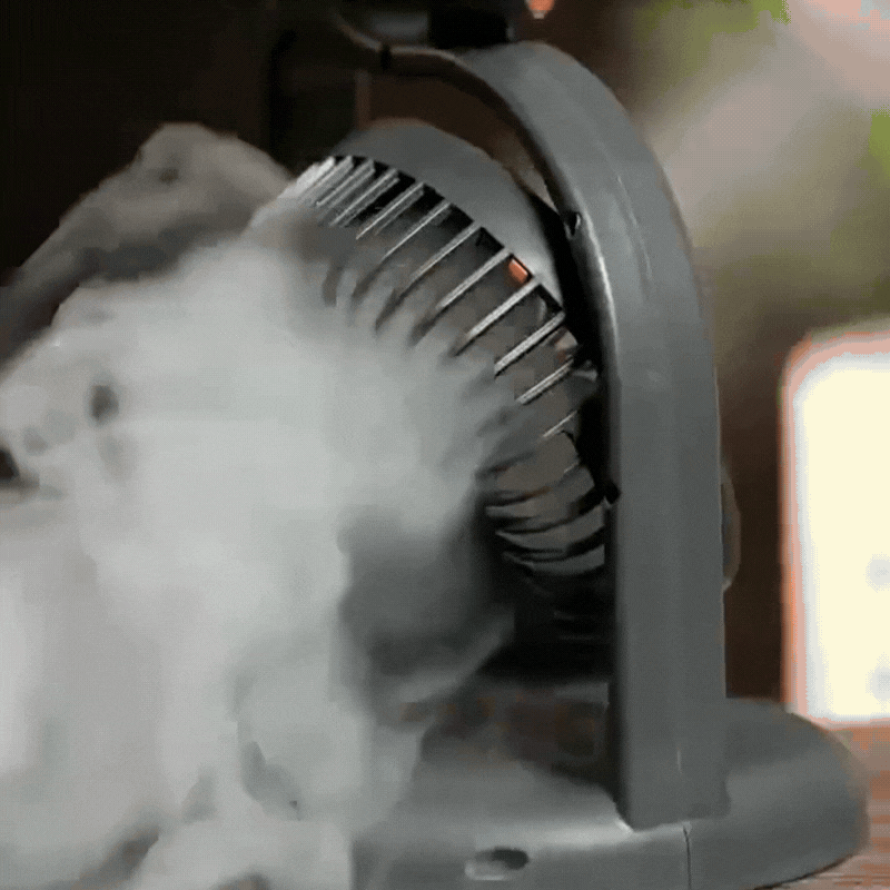 Tragbarer USB Ventilator mit 3 Köpfen & 5 Stufen Kühlung
