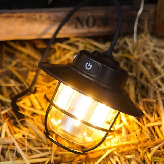 Retro LED Campinglampe – dimmbar & wiederaufladbar