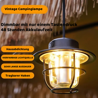 Retro LED Campinglampe – dimmbar & wiederaufladbar