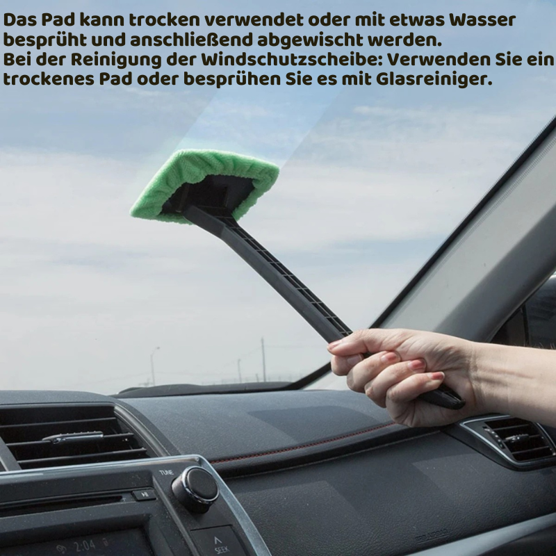 Windschutzscheiben Reiniger mit Griff & Mikrofasertuch