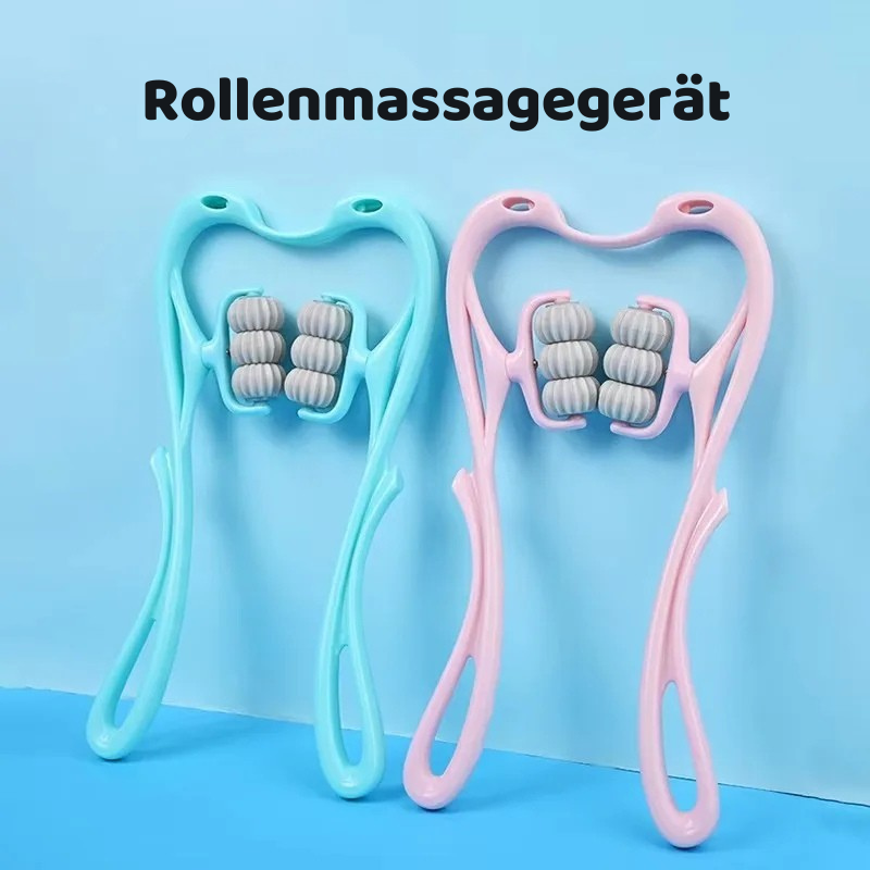 Ergonomischer Nackenmassager mit 6 Rollen für Entspannung