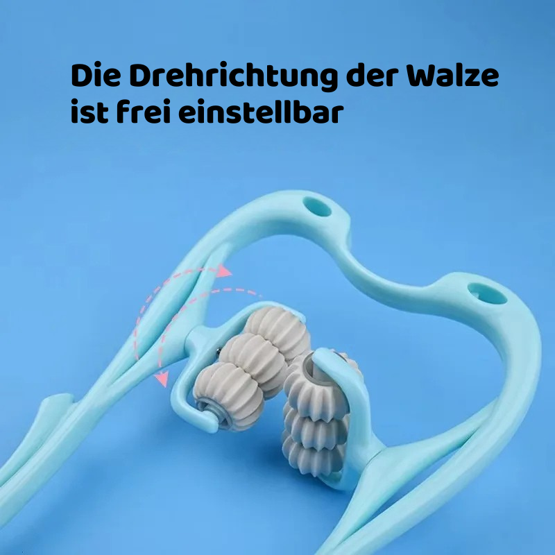 Ergonomischer Nackenmassager mit 6 Rollen für Entspannung