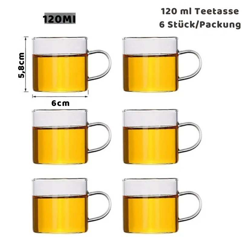 Premium Glas Teekanne mit Magnet-System & stilvollem Hirsch
