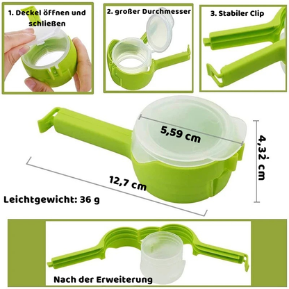 Cleverer Beutelclip mit Ausgießer für deine Küche