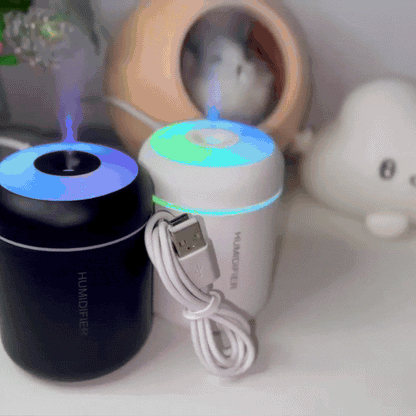 Kompakter Luftbefeuchter mit LED – Perfekt für Zuhause & Auto