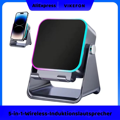 2in1 Bluetooth Lautsprecher mit LED & Smartphone Halter