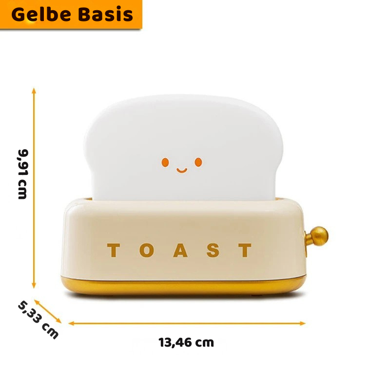 Süße Toast Nachtlampe – Warmes LED Licht & Timer Funktion