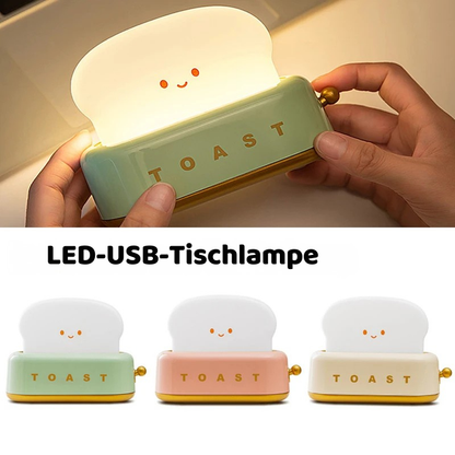 Süße Toast Nachtlampe – Warmes LED Licht & Timer Funktion