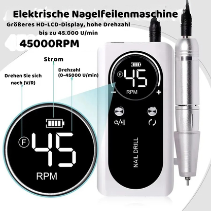 Profi Nagel Bohren mit LCD Anzeige– Leise & Leistungsstark