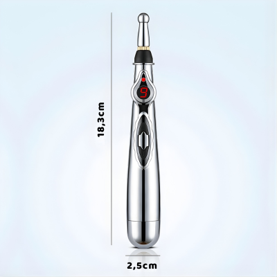 Elektronischer Akupunktur-Massagestift mit 5 Aufsätzen – Tragbares Körpermassagegerät