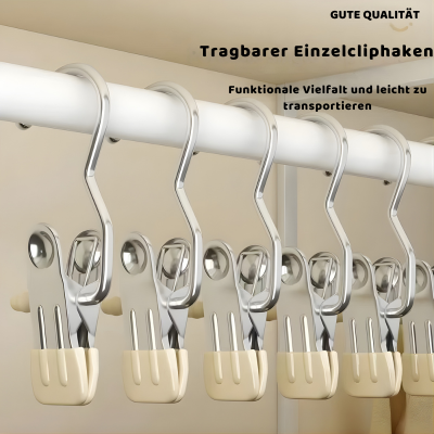 Premium Edelstahl Wäscheklammern Satz mit Haken – Stark & Flexibel