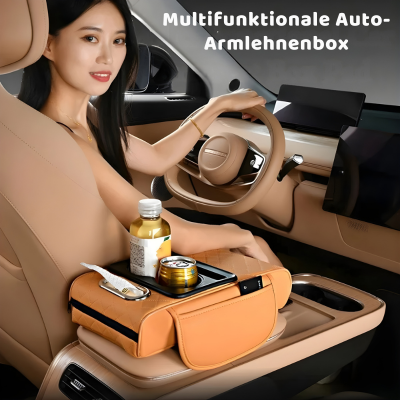 Auto Armlehnen Organizer mit Getränkehalter & Komfort
