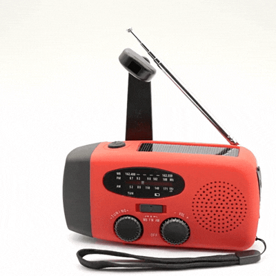 Solar Kurbelradio mit LED Licht & USB Ladefunktion