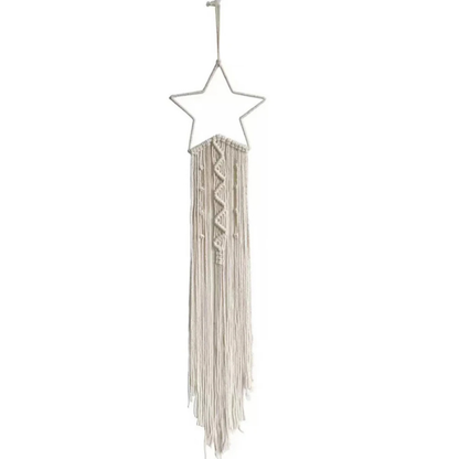 Nordic Boho Wandbehang – Makramee Stern & Mond Deko