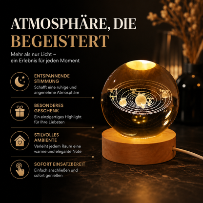 Schafft eine warme und gemütliche Atmosphäre mit faszinierender 3D-Lasergravur. Ideal als stilvolle Dekoration oder besonderes Geschenk für jeden Anlass.
