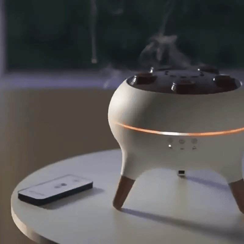 Stilvoller Aroma Diffuser mit Flammen-Effekt & Fernsteuerung