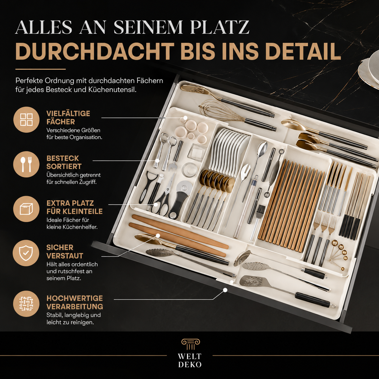 Prämie Schubladen Veranstalterin Satz – Schlau & platzsparend