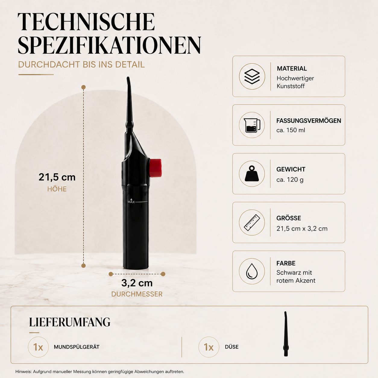 Portable Water Flosser – Effiziente Zahnreinigung für Zuhause & Reise