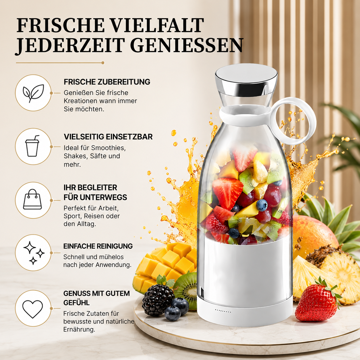 Tragbarer Smoothie Mixer USB Mini Blender