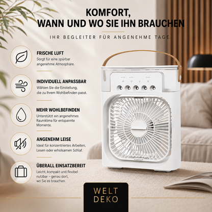 Tragbarer Mini Klimaanlage Ventilator mit LED & USB
