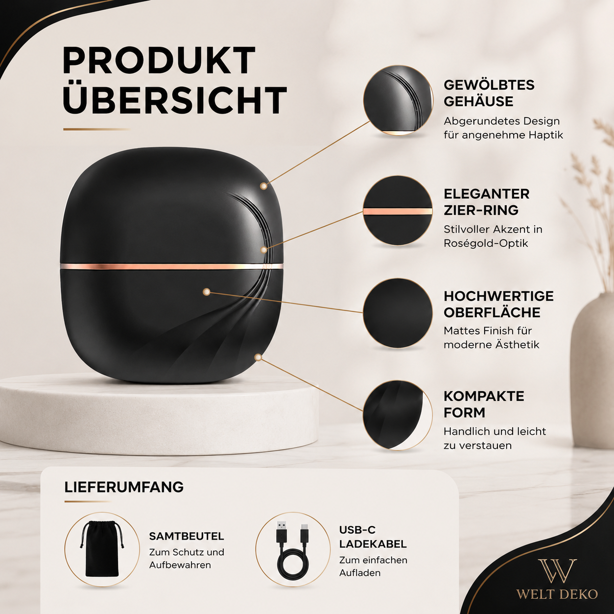 Mini Haar Glätteisen Bürste– Glattes Haar überall & jederzeit