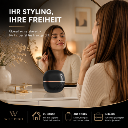 Mini Haar Glätteisen Bürste– Glattes Haar überall & jederzeit